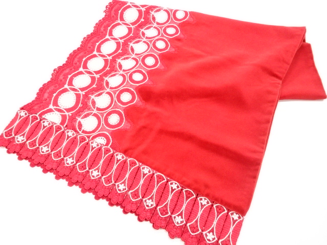 ビロードレース花模様ショール